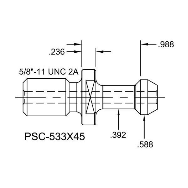 Tj Davies Co Coolant Through Retention Knob PSC-533X45 - main
